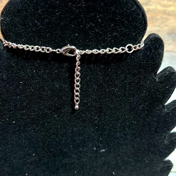 Charming Charlie Gray Tone with Gray tone, silver and glitter 3 Layer Necklace. - Picture 4 of 4